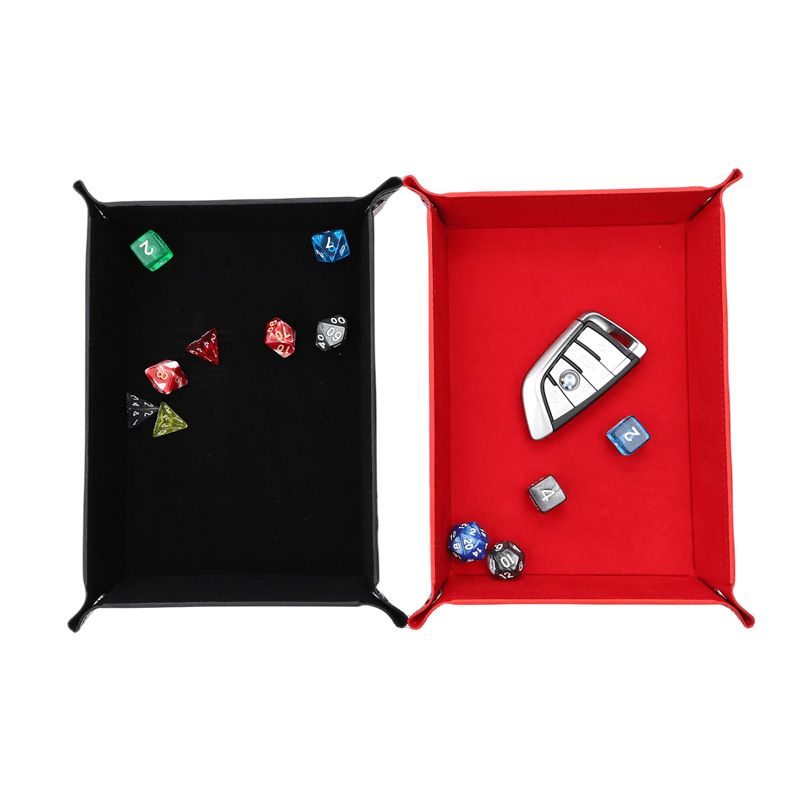 Four-corner folding game dice tray