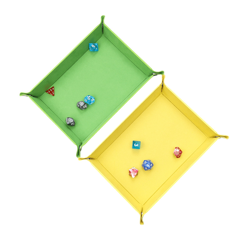 Four-corner folding game dice tray