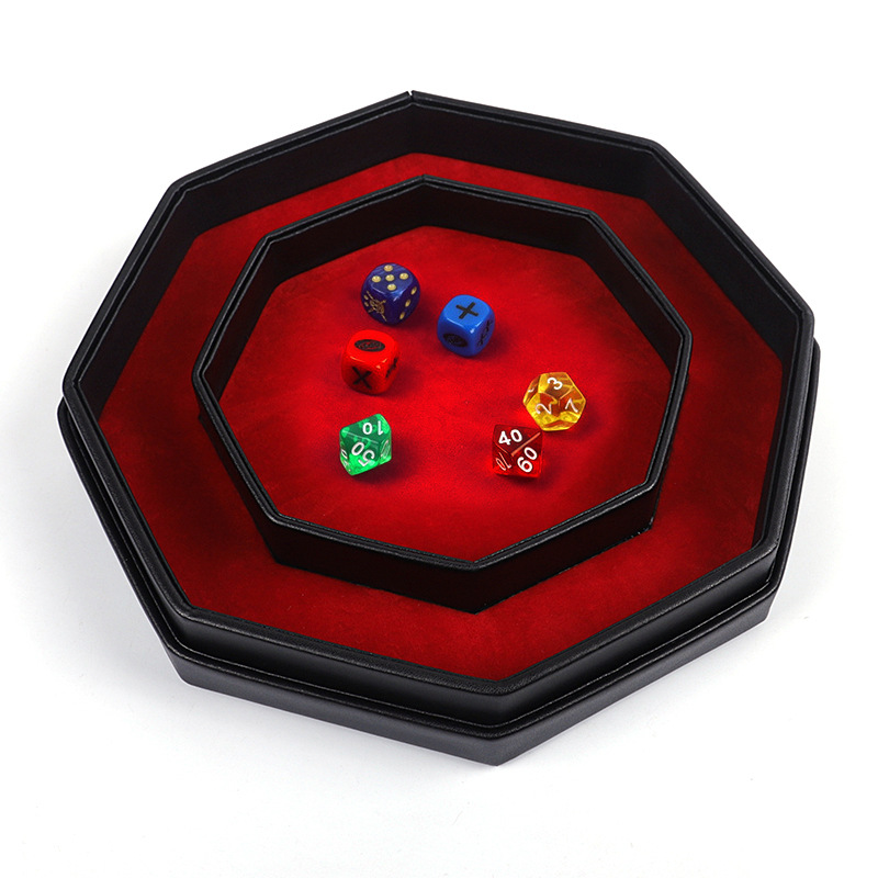 Octagonal Dice Tray Storage Box Tray