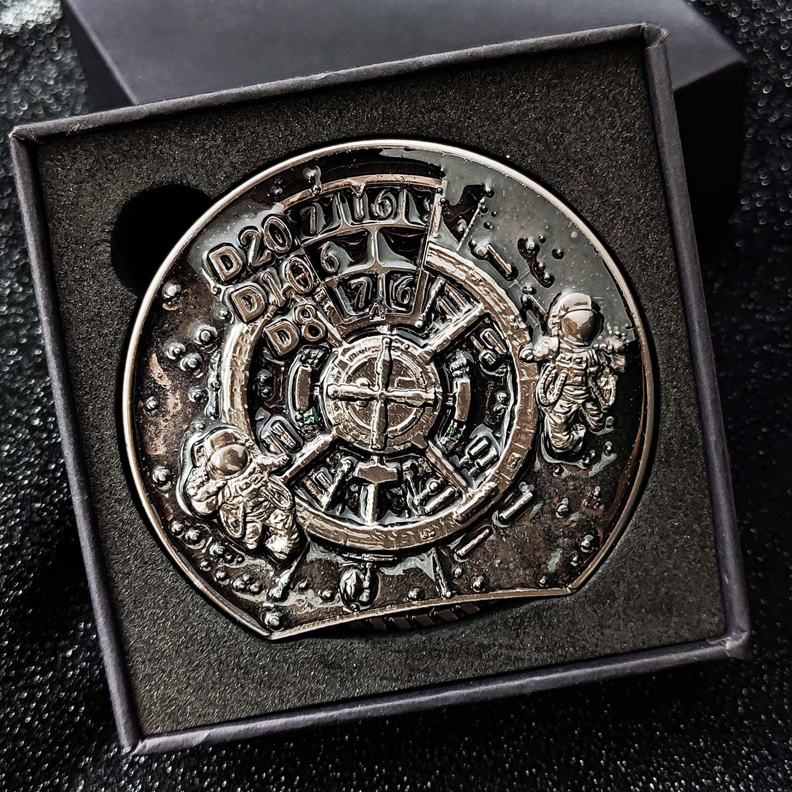 Space Dream Round Metal Dice