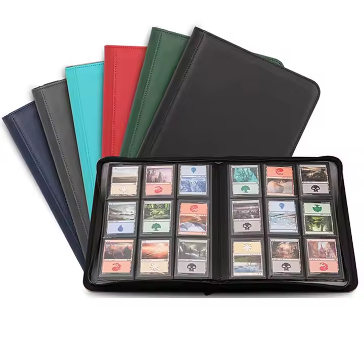 Custom 9 pockets 360+ binder pu material card binder