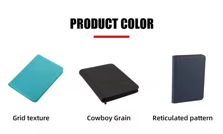 Custom 9 pockets 360+ binder pu material card binder