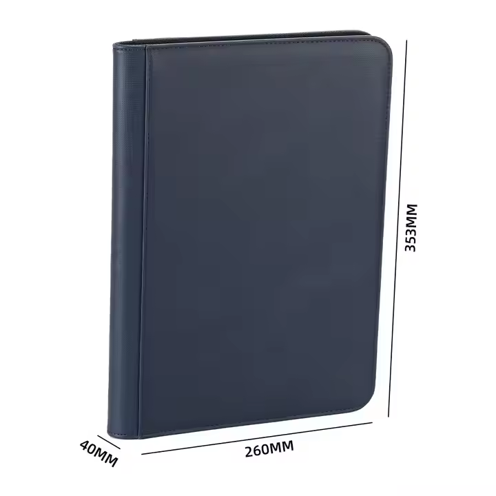 Custom 9 pockets 360+ binder pu material card binder