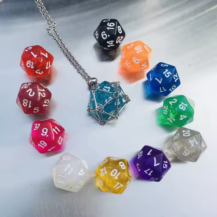 Adjustable Bohemian Dice Pendant Stainless Steel PVD 18K Net Crystal Pouch Holder Necklace Pendant