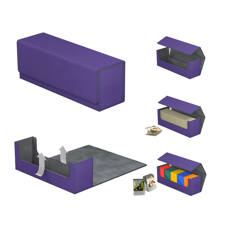 Leather Magnetic Buckle Storage Box That Can Accommodate 600 Cards