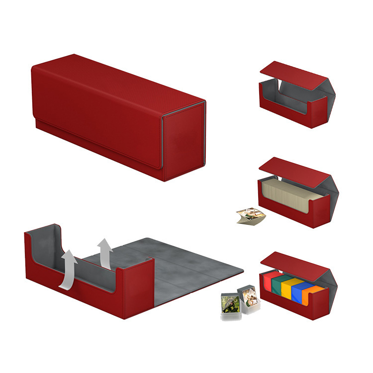 Leather Magnetic Buckle Storage Box That Can Accommodate 600 Cards