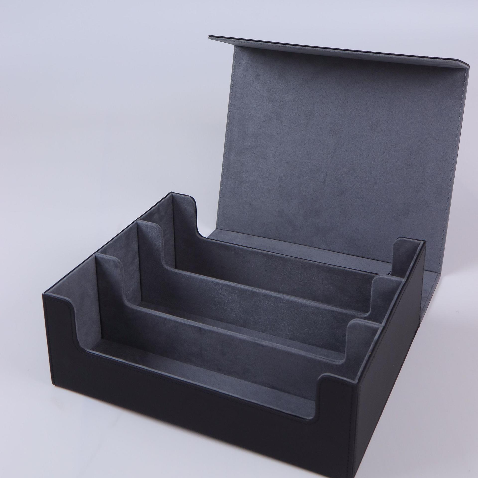 PU custom card box 1800+ capacity 3 rows Yu-Gi-Oh waterproof magic game card box