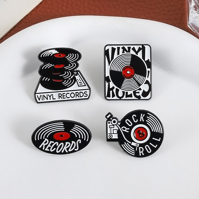Retro Music Themed Enamel Pins