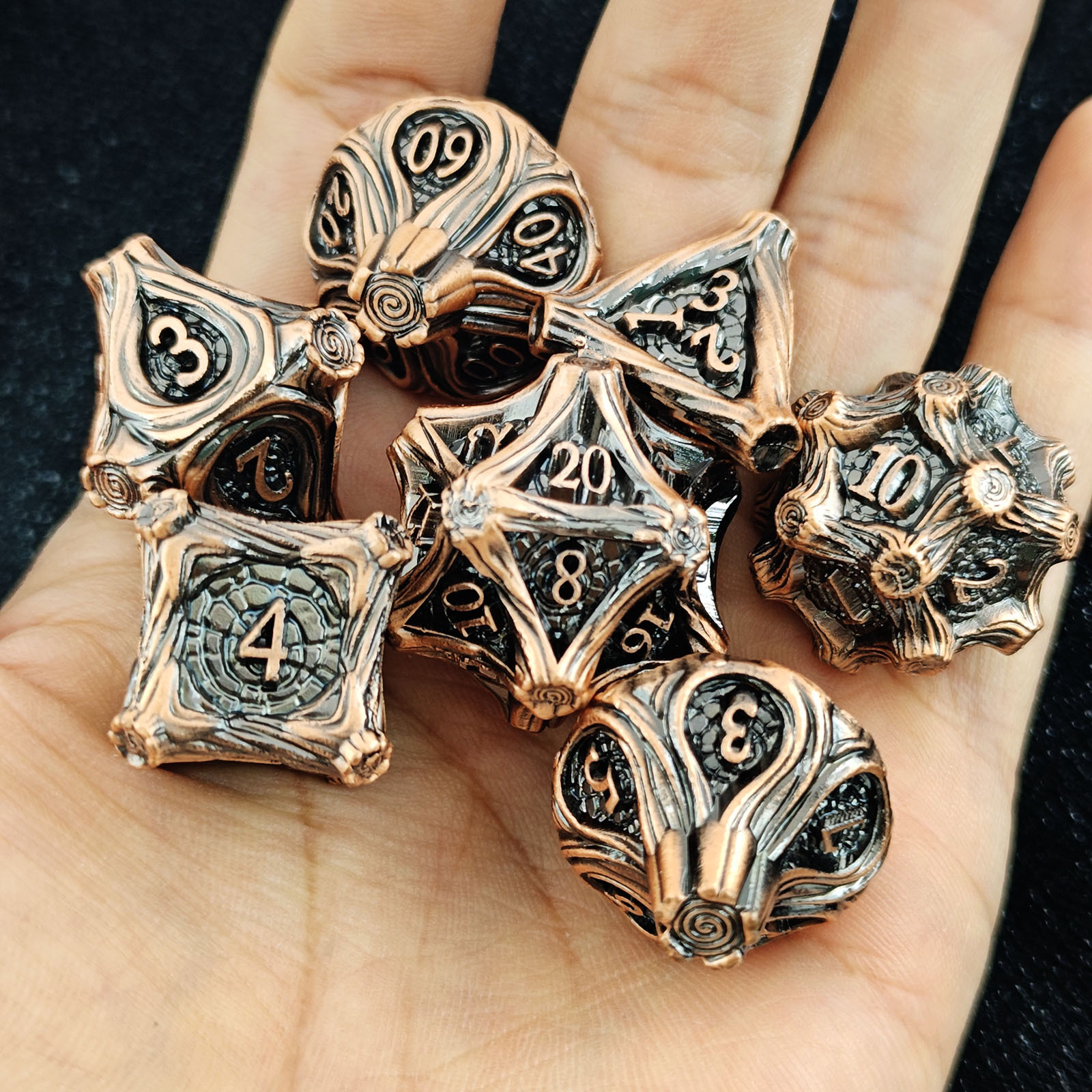 Tree bone metal dice