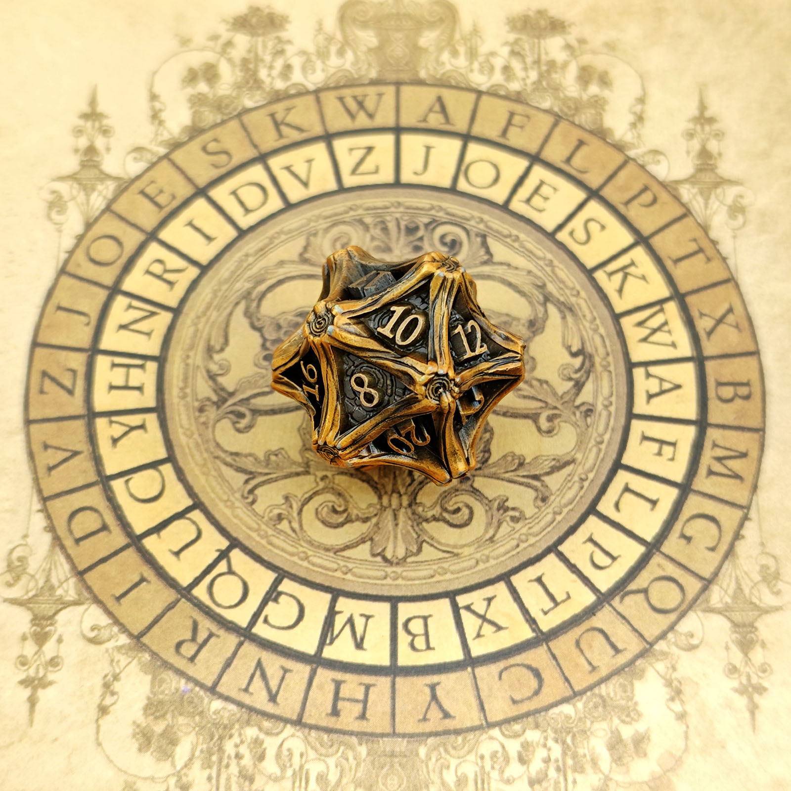 Tree bone metal dice