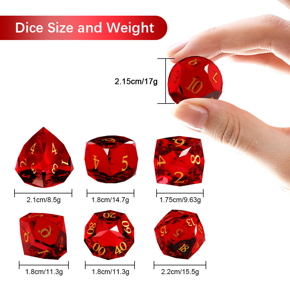 New Multifaceted Blood Stone Dice Set