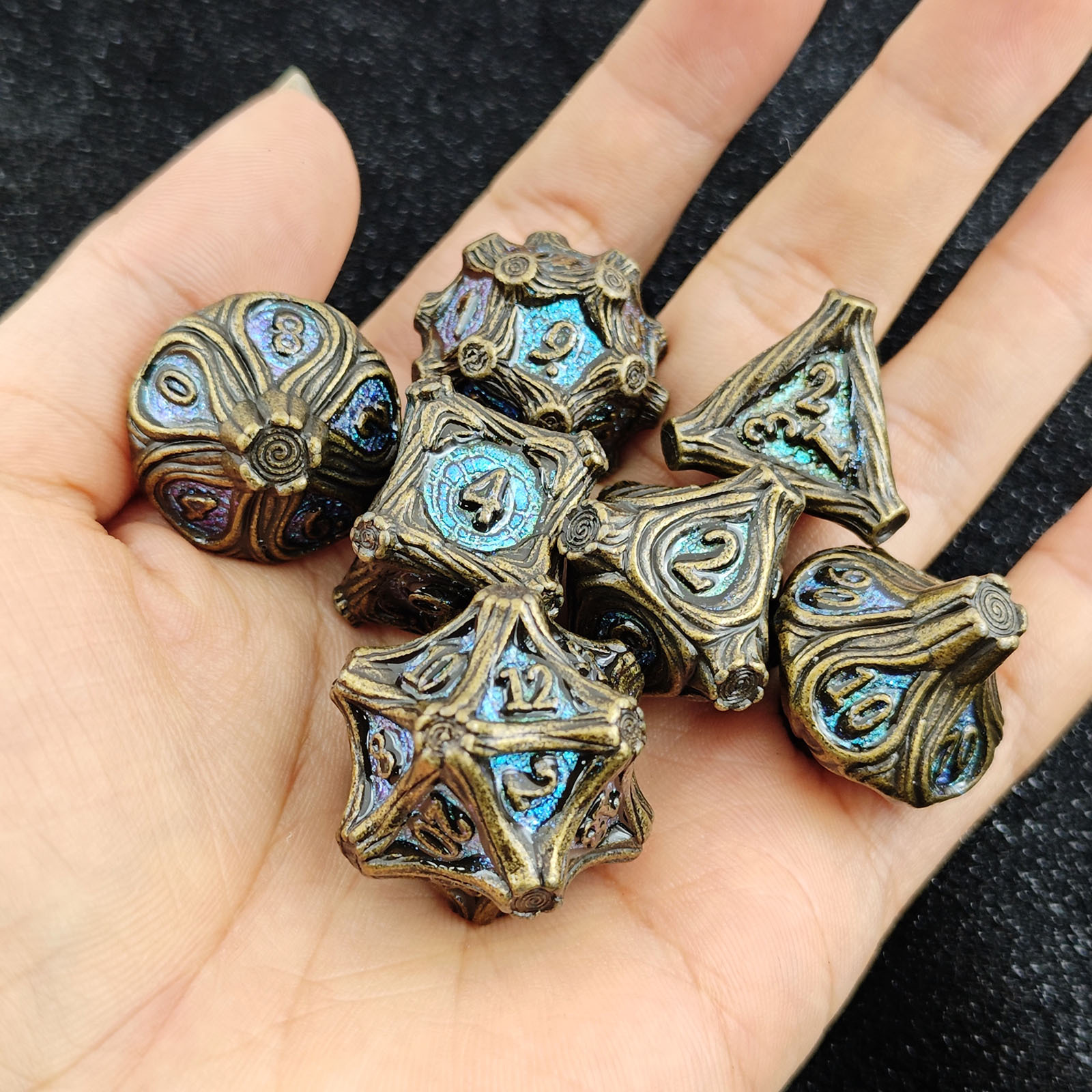 Tree bone metal dice