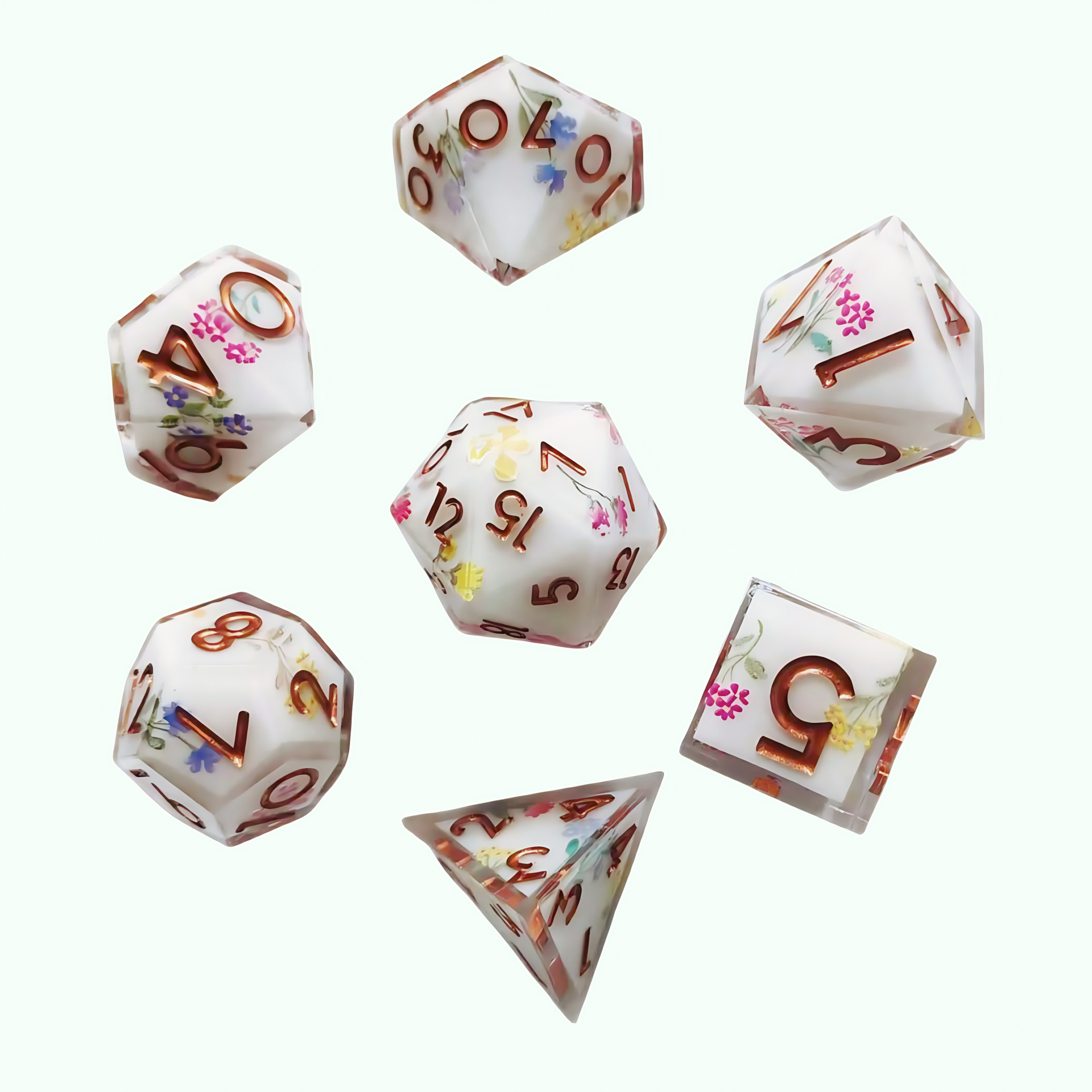 Dice card sticker resin dice