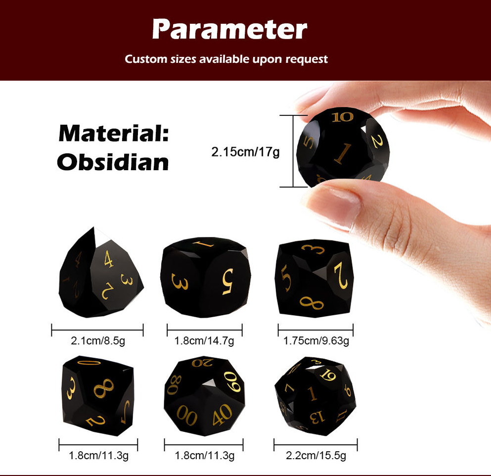 Obsidian Gem Dice