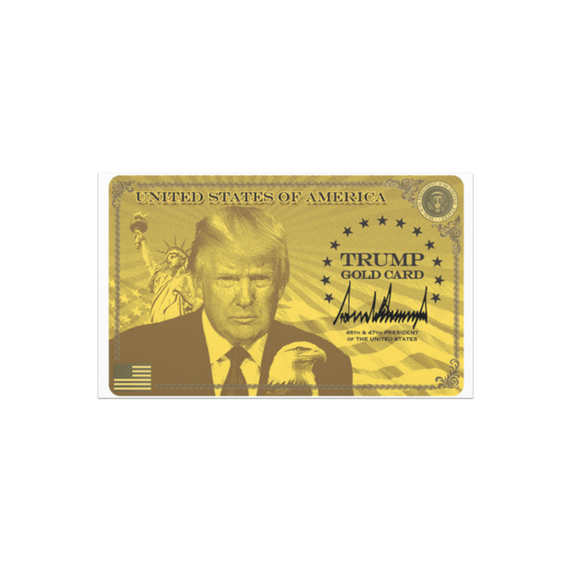 Trump Freedom Gold Card - Car Magnet