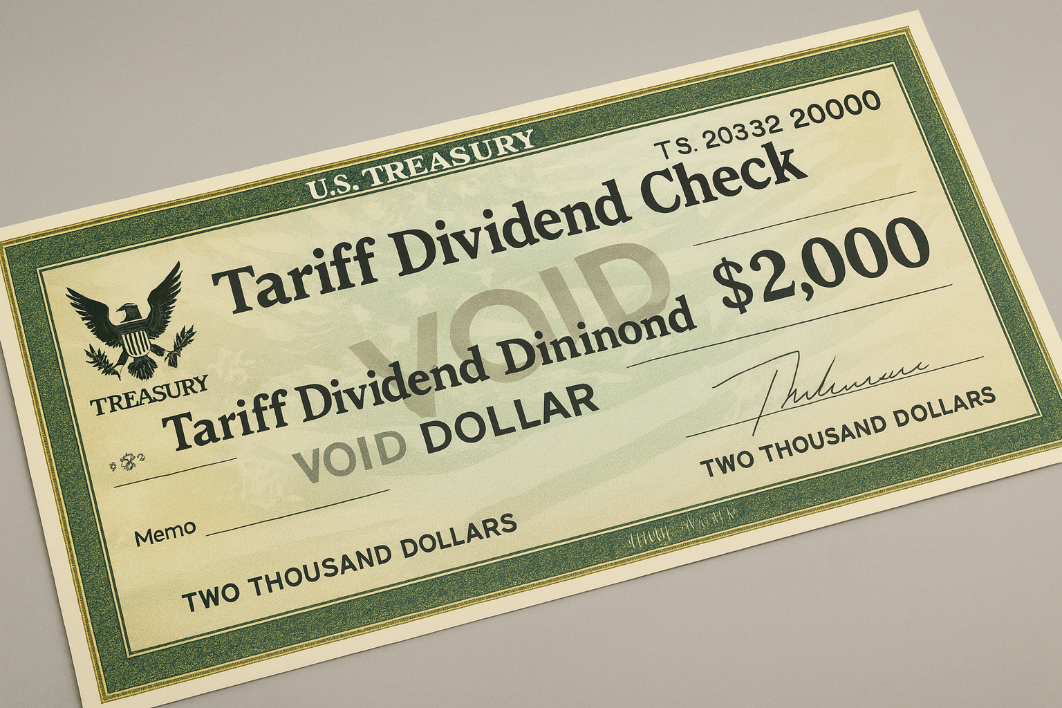 $2,000 Tariff Dividend Check