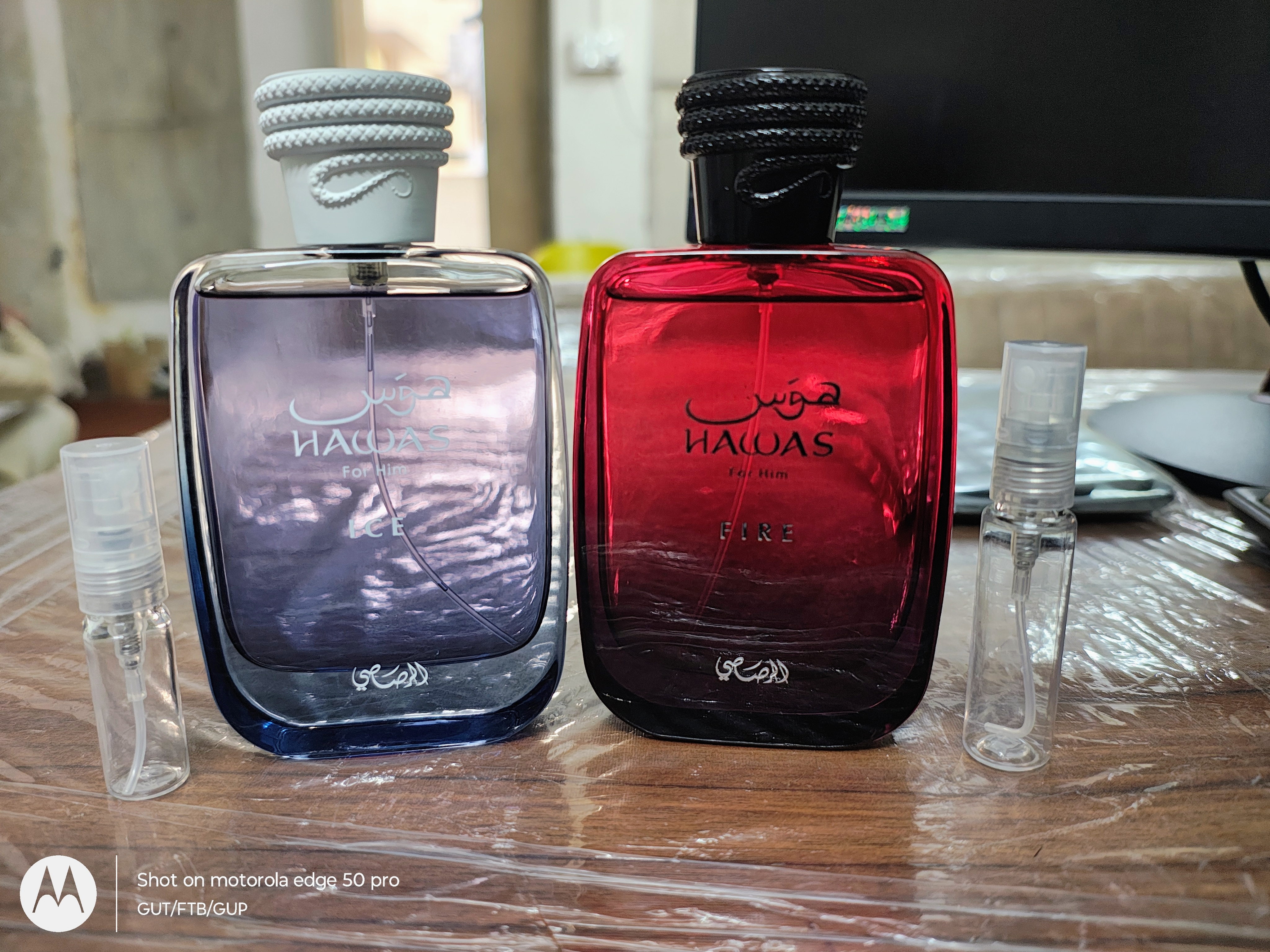 Rasasi Hawas Ice & Rasasi Hawas Fire.