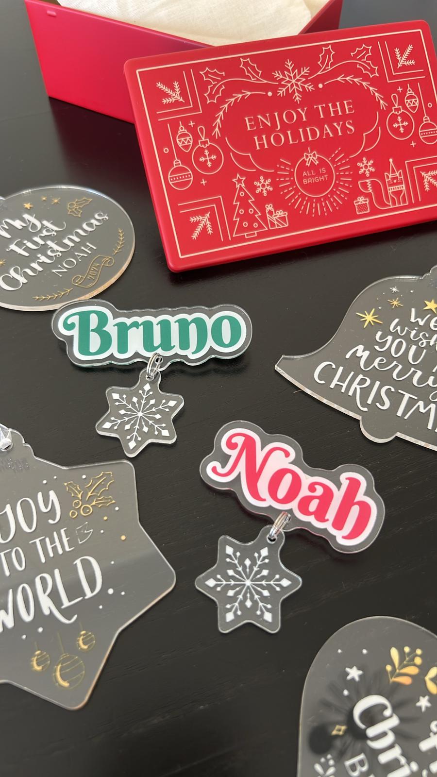 Christmas Name Tag 聖誕雪花名牌