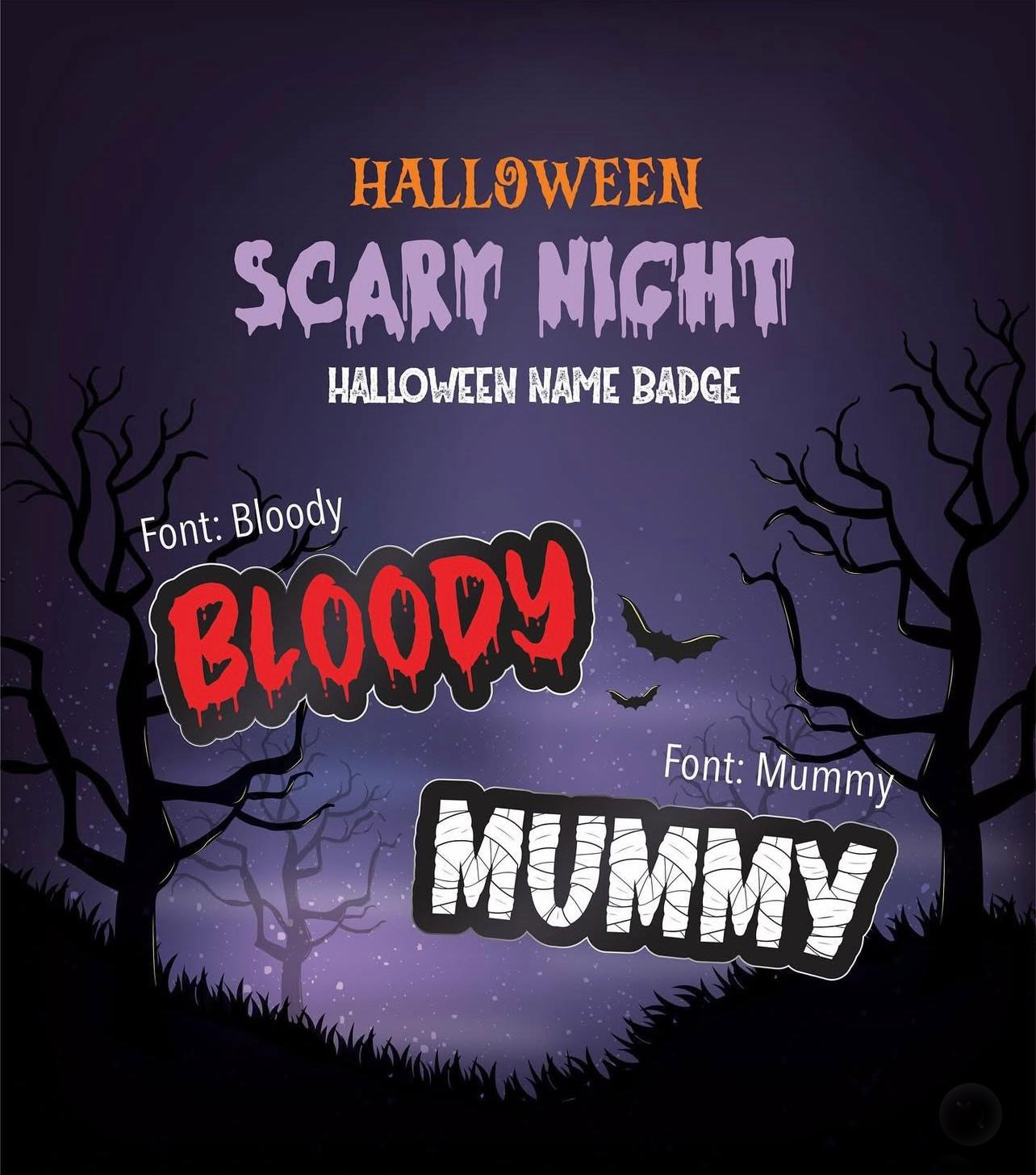 Halloween Name Tag 萬聖節名牌