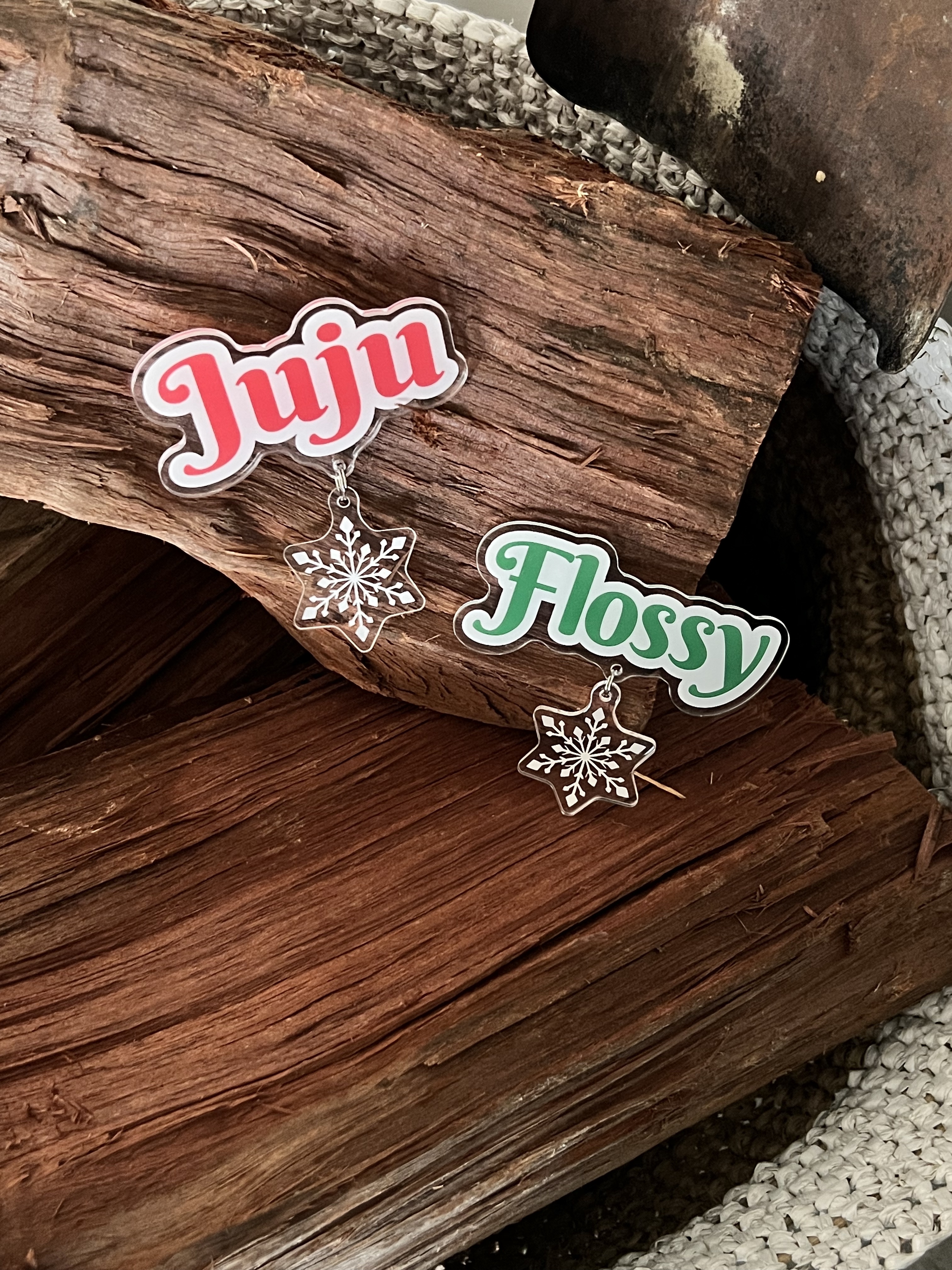 Christmas Name Tag 聖誕雪花名牌