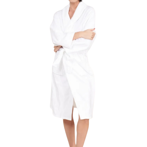 ¨Peignoir bain microfibre blanc
