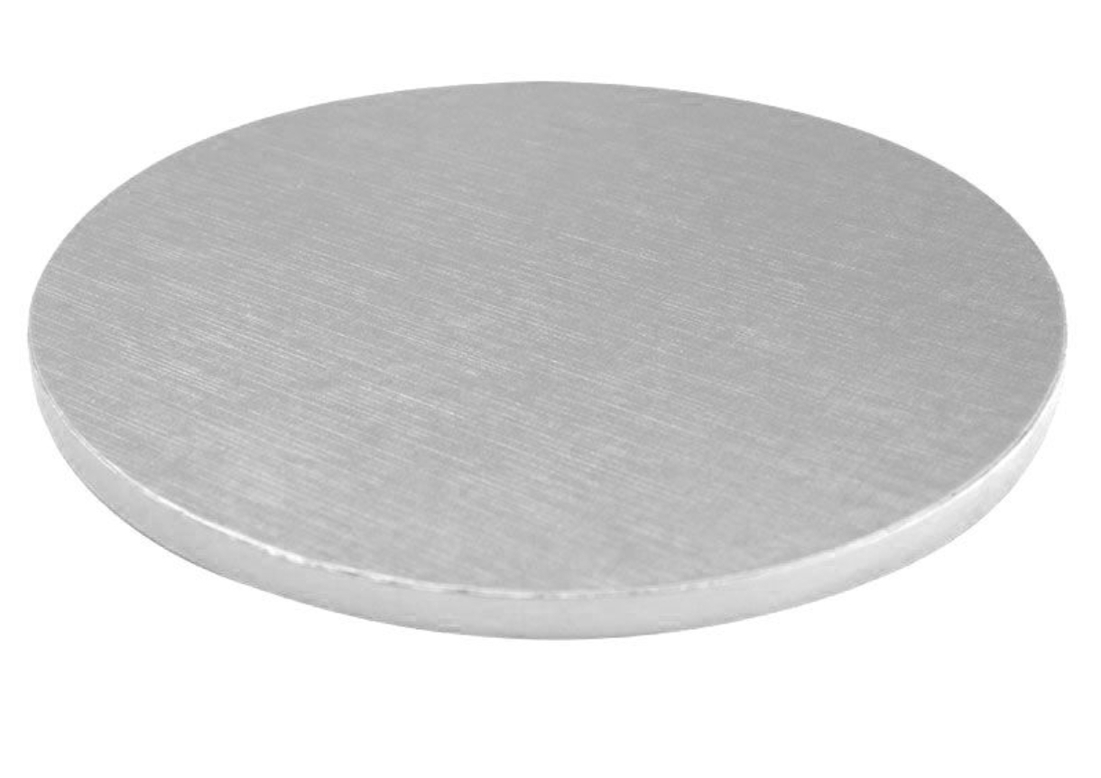 Cake drum ronds argent