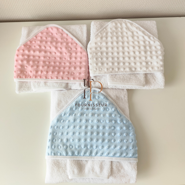 Cape de bain minky et gant