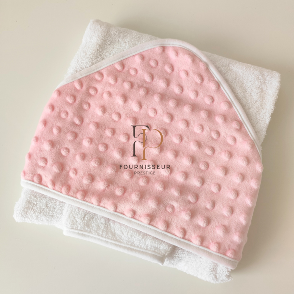 Cape de bain minky et gant