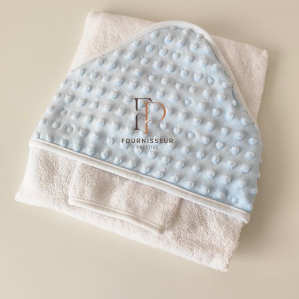 Cape de bain minky et gant