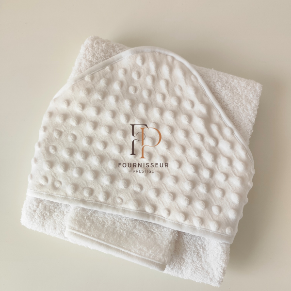 Cape de bain minky et gant