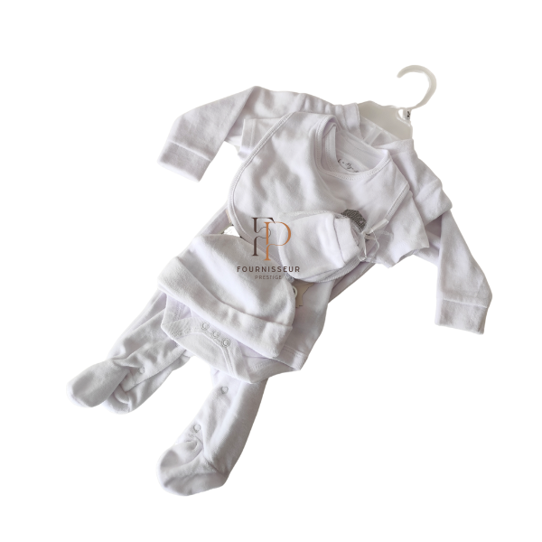 Ensemble 5 pièces grenouillère velours