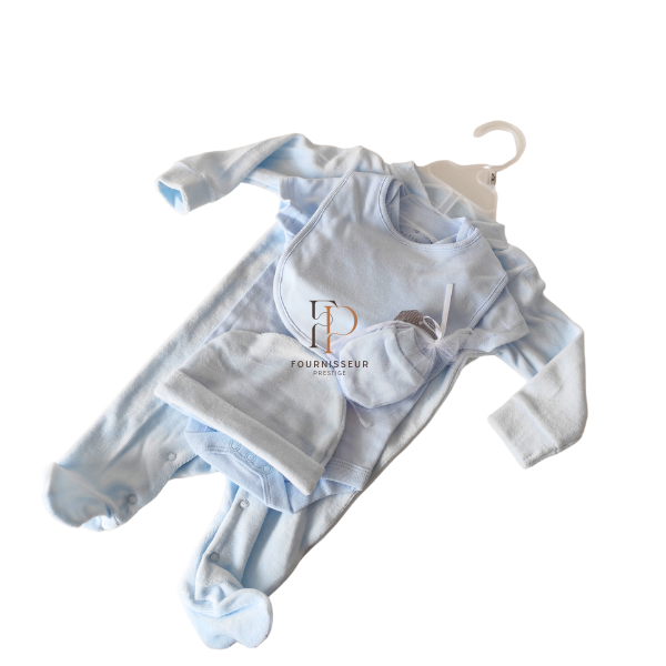 Ensemble 5 pièces grenouillère velours