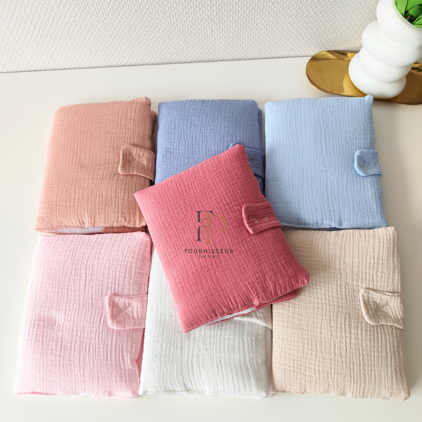 Protège carnet de santé gaze de coton