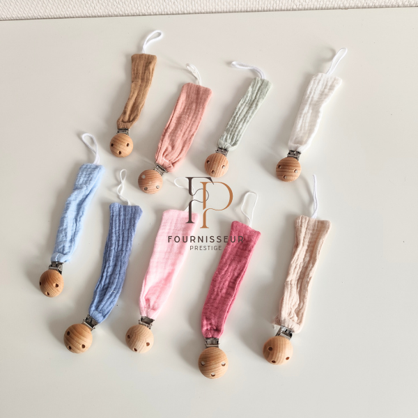 Attache tétine gaze de coton