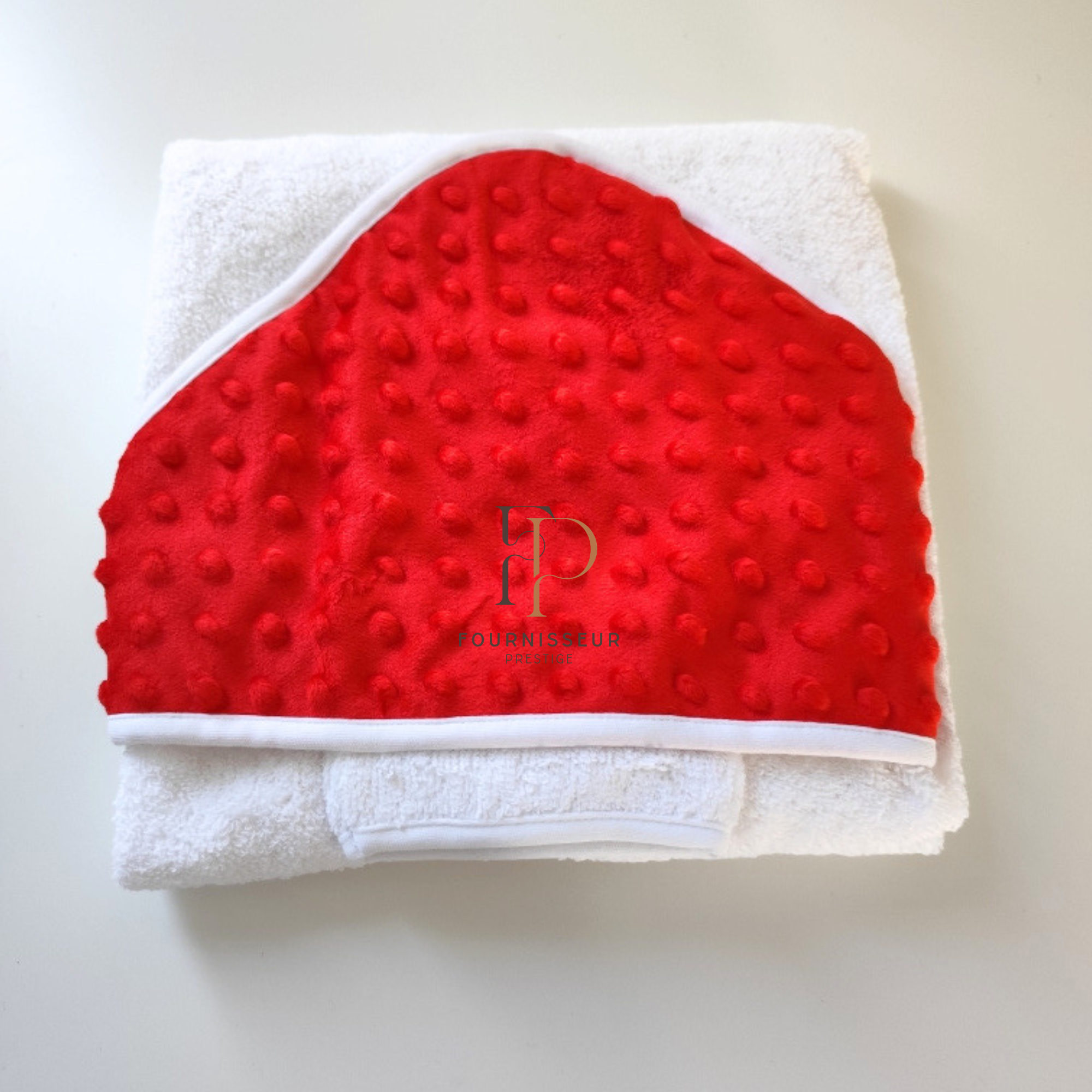 Cape de bain minky et gant