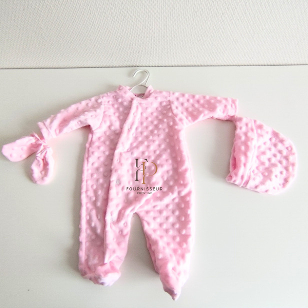 Ensemble bébé 3 pièces minky