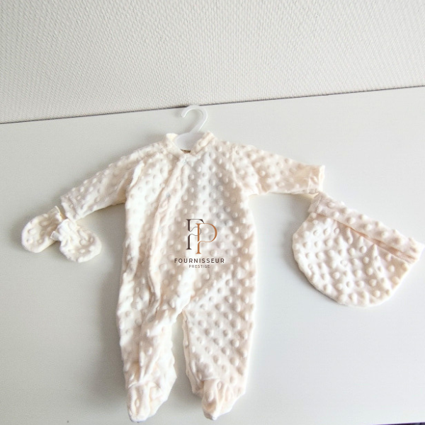Ensemble bébé 3 pièces minky