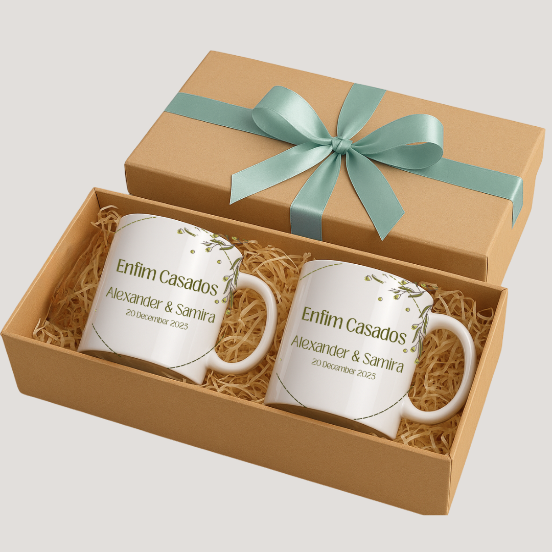 Kit de Canecas Personalizadas Casamento