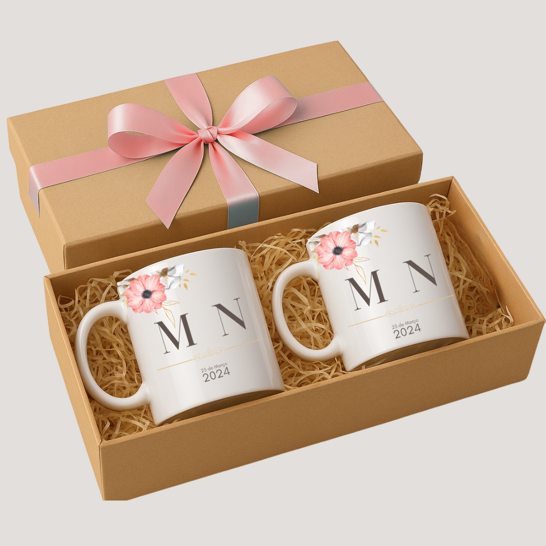 Kit de Canecas Personalizadas Casamento