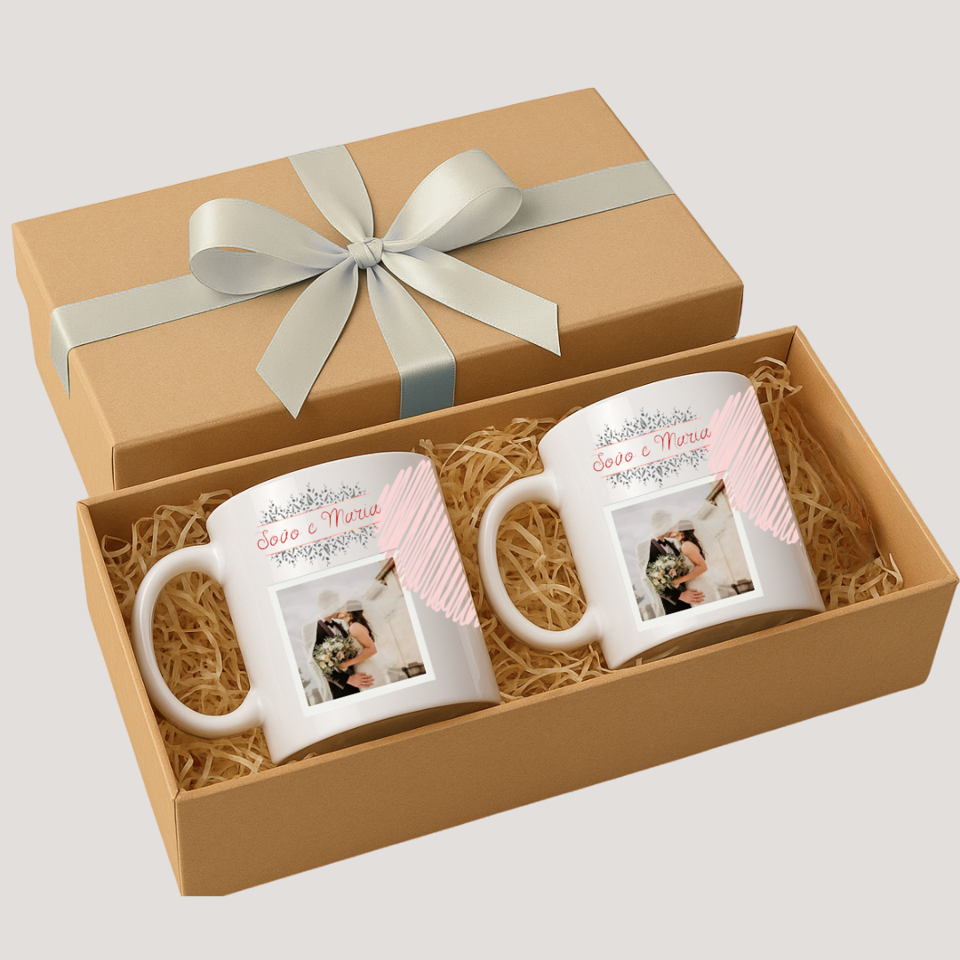 Kit de Canecas Personalizadas Casamento