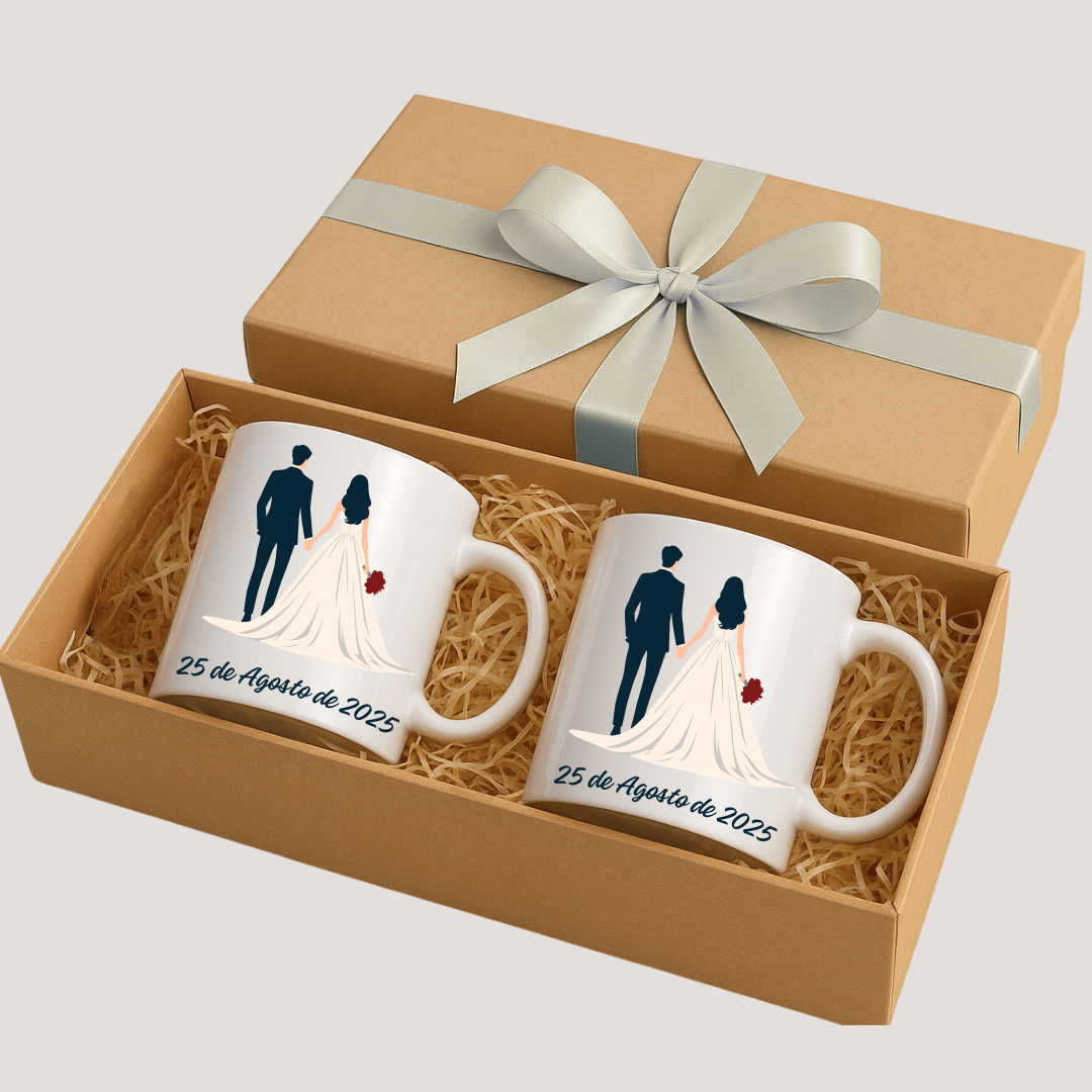 Kit de Canecas Personalizadas Casamento