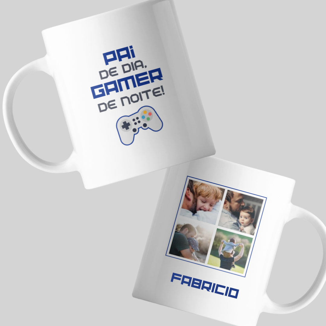 Caneca personalizada Pai Gamer