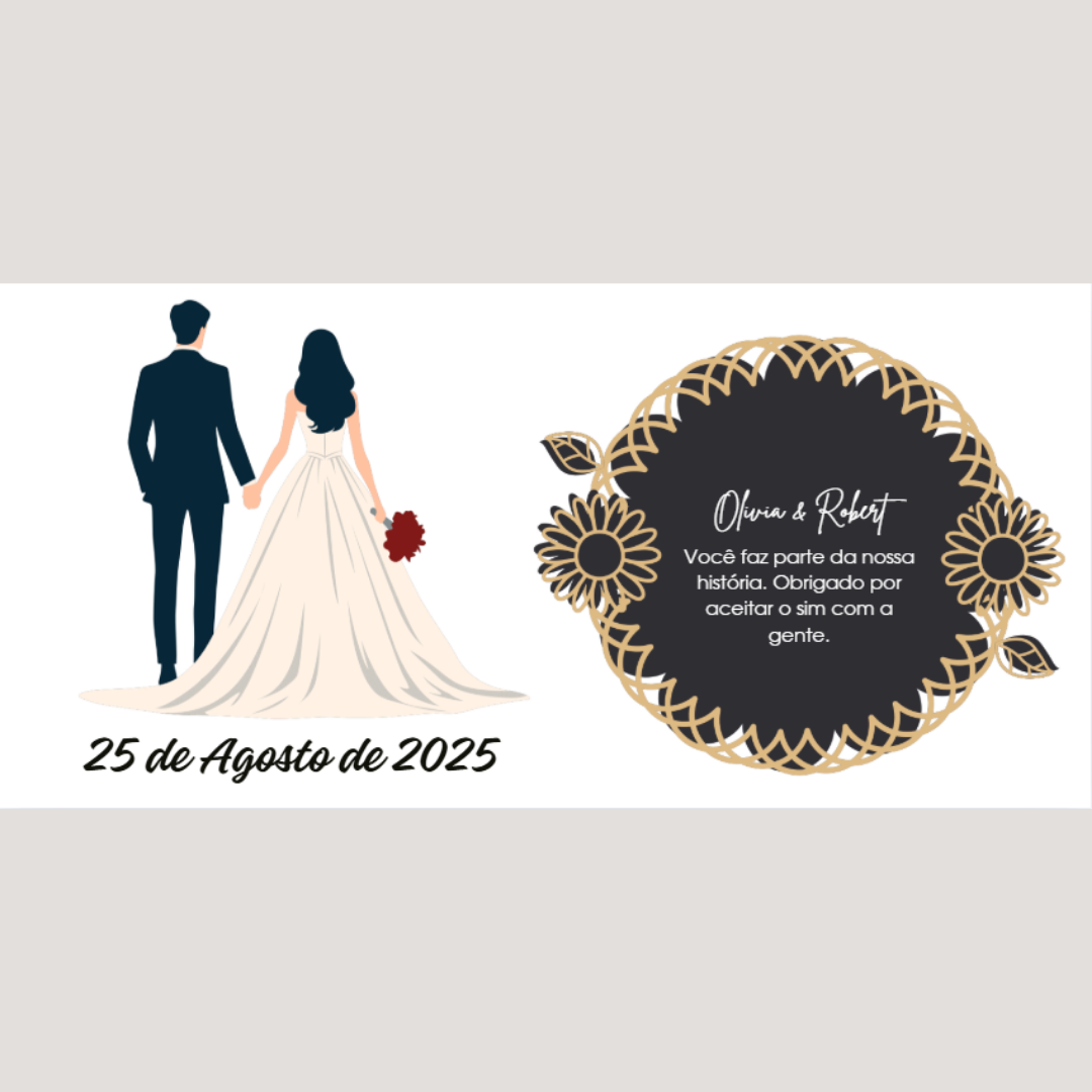 Kit de Canecas Personalizadas Casamento