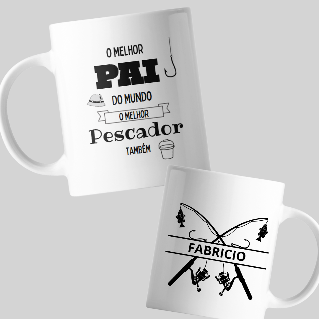 Caneca personalizada para pai pescador