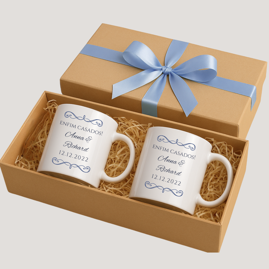 Kit de Canecas Personalizadas Casamento