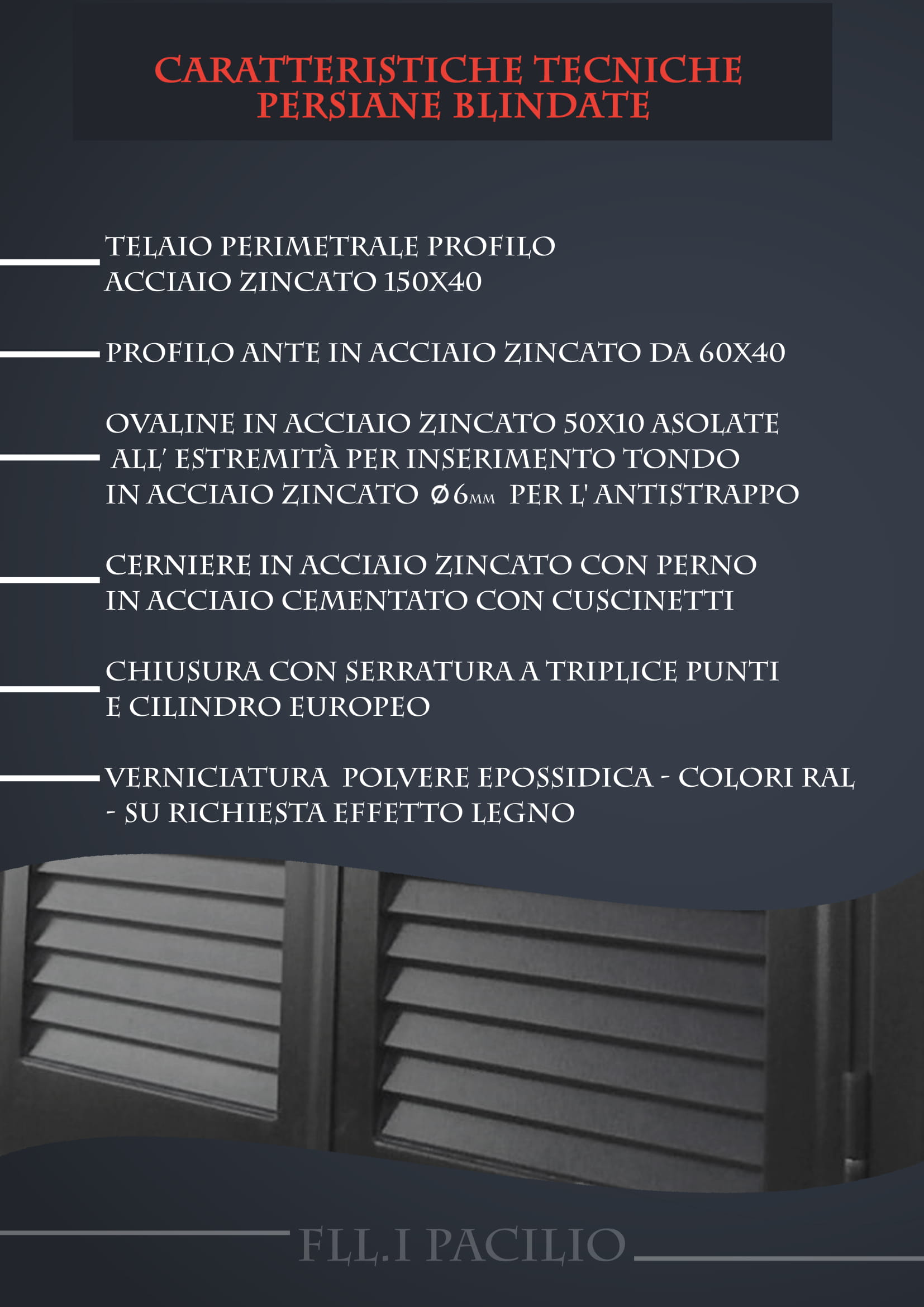Persiana Blindata su Misura €270,00/m²
