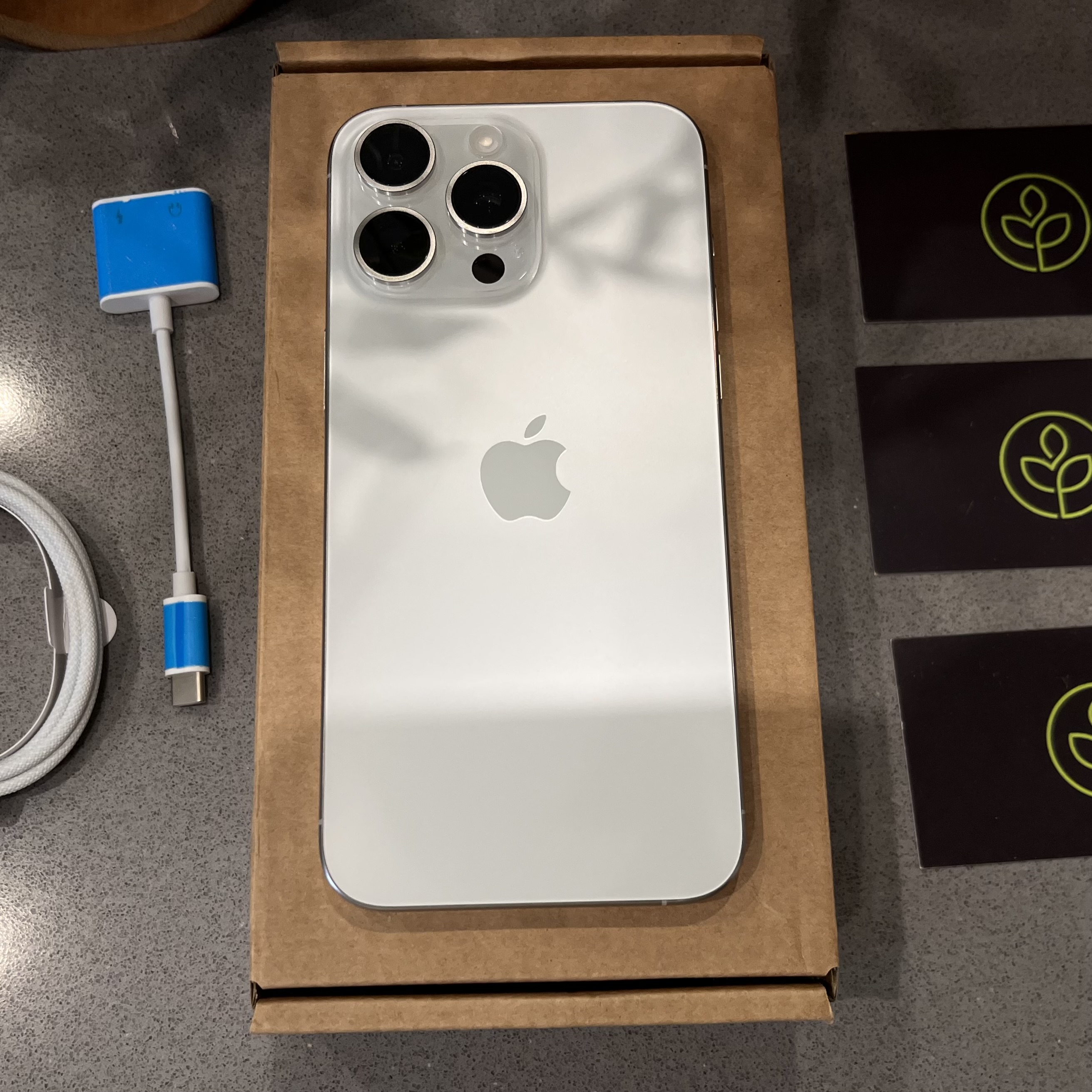 iPhone 15 Pro Max Km0 256GB - White Titanium (Blanco)