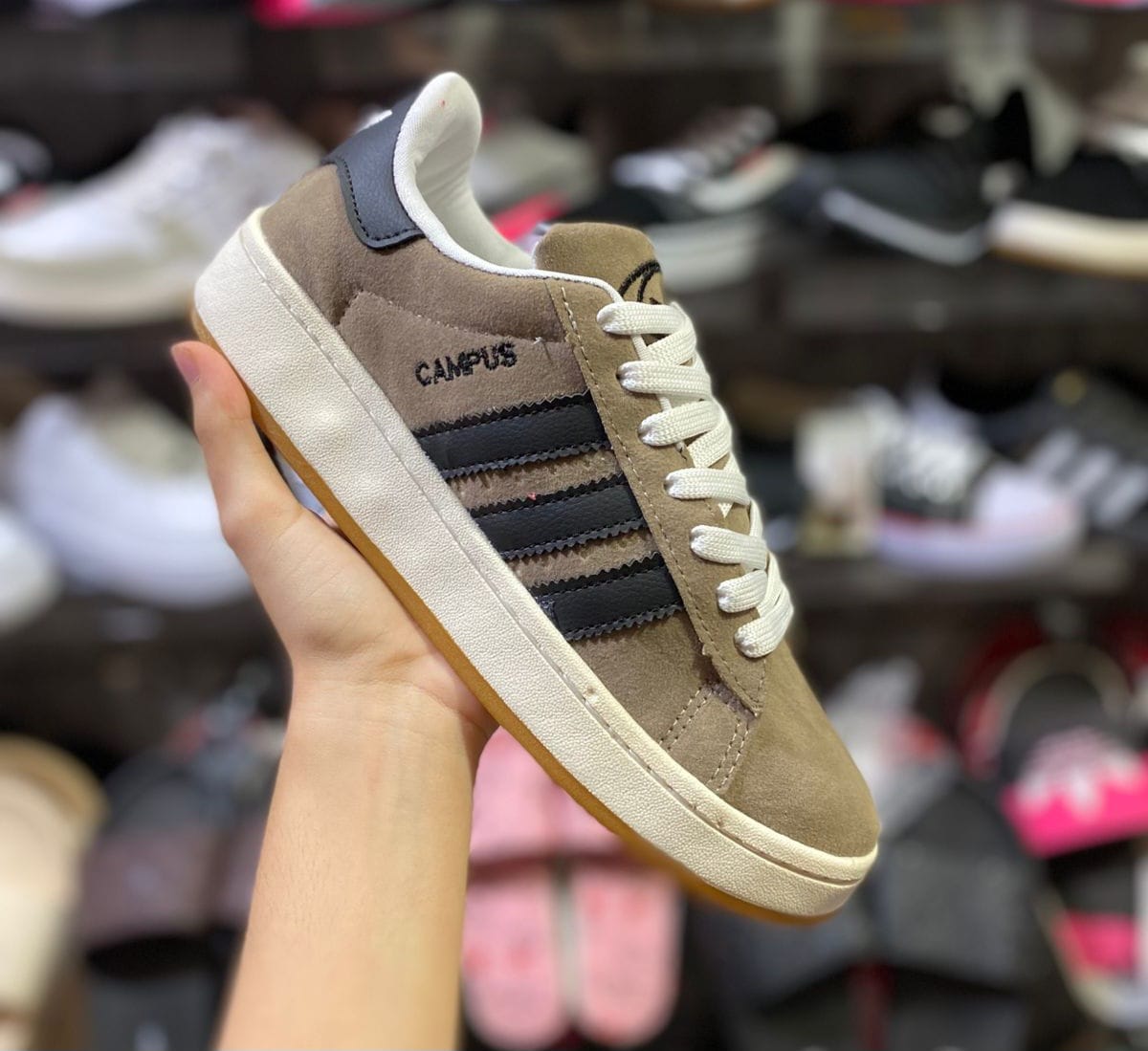 Tênis Campus Caramelo/Preto/Branco