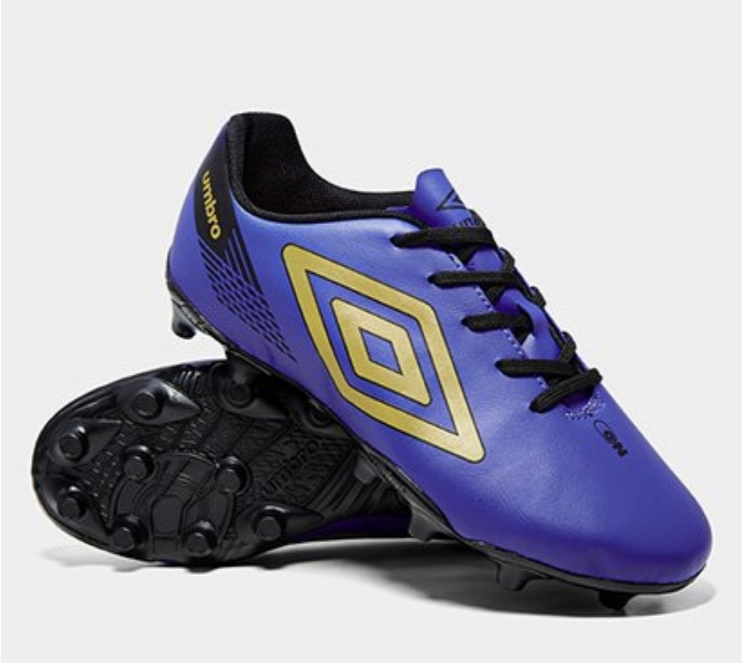 Chuteira Umbro Campo Roxo/preto/dourado