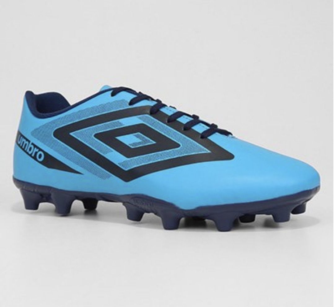 Chuteira Umbro Campo Azul/Preta